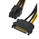 Кабель для видеокарт (шт.SATA 15pin - 6pin Card power) 15см
