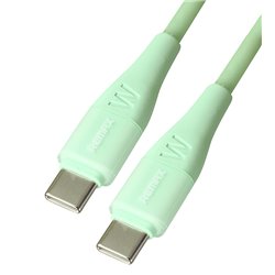 Кабель Type-C - Type-C, Remax CB20 Fluoro, силиконовый, 30Вт, 1,2метра, Салатовий