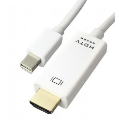 Мультимедийный кабель mini DisplayPort to HDMI, 1.8 м, белый