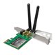 Wi-Fi адаптер W130 PCI-E 300Mbps, з двома антенами, чорний