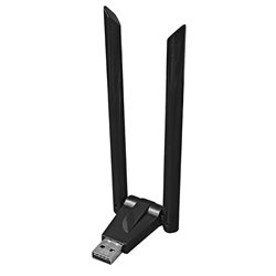 Wi-Fi адаптер W136 300Mbps, с двумя антеннами, черный