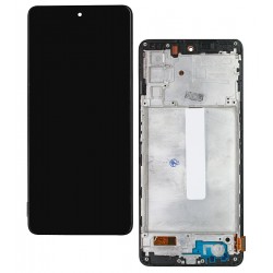Дисплей для Samsung M526 Galaxy M52 5G, черный, с рамкой, China quality, (TFT)