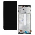 Дисплей для Samsung M526 Galaxy M52 5G, черный, с рамкой, China quality, (TFT)
