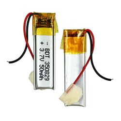Акумулятор 350829, 28 мм, 8 мм, 2,9 мм, Li-ion, 3,7 B, 50mAh, з контролером