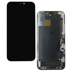 Дисплей для Apple iPhone 12, iPhone 12 Pro, чорний, з рамкою, High Quality, без помилки, (OLED) JCID Diagnosable