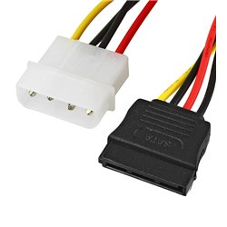 Кабель для відеокарт (SATA - PCI-E Molex), 15 см