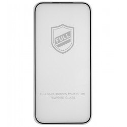 Захисне скло для Apple iPhone 17 Pro Max, Full Glue, 2.5D, чорне, Люкс