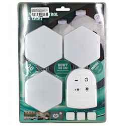 Модульный светильник ночник с пультом 3 шт (шестигранный, LED, настенный, сенсорный)