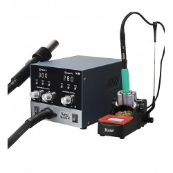 Паяльна станція прецизійна Kaisi 8624P, фен 100C - 450C, паяльника стандарту JBC 210, 6 каналів пам'яті, 800W, 200°C - 500°C