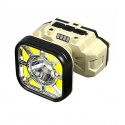 Фонарик налобный 826XS-XPE+8COB White, Red light (Motion Sensor, 1*18650, велокрепление, Type-C)