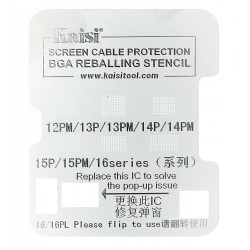 BGA трафарет Kaisi для микросхемы дисплея iPhone 12 Pro Max, iPhone 13 Pro, iPhone 13 Pro Max, iPhone 14 Pro, iPhone 14 Pro Max, iPhone 15 Pro, iPhone