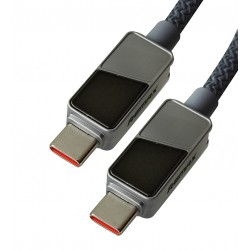 Кабель Type-C - Type-C, Remax CB02 Armor, тканевый круглый, 100 ВТ, 1,2 метр, черный