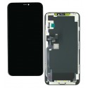 Дисплей для iPhone 11 Pro Max, чорний, з рамкою, High Copy, без мікросхеми, (OLED), GX OEM hard