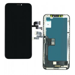 Дисплей для Apple iPhone X, чёрный, с рамкой, China Quality, (TFT), GXYK