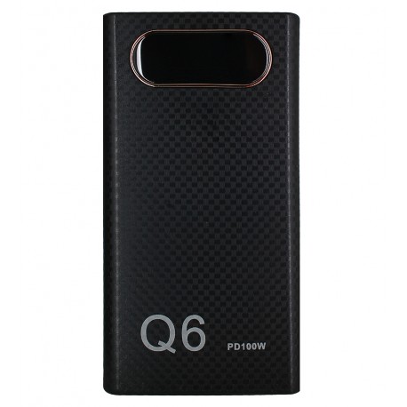 DIY Powerbank Q6, корпус под элементы 21700 до 6 шт, 100W, черный !БЕЗ ГАРАНТИИ!