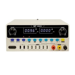 Лабораторный блок питания WEP 3010D-V, 30V 10A, с цифровой индикацией (V/A), 3 канала памяти, 2 USB 5V, 2A, 6 USB 0V-30V, 0A-10A