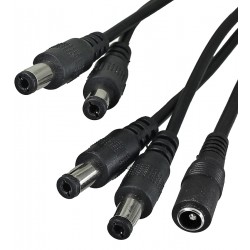 Разветвитель питания DC, 4 штекера 5,5\2,1мм на гнездо 5,5\2,1мм, 0,5м