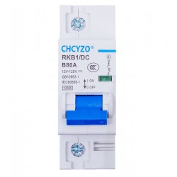 Автоматический выключатель постоянного тока CHCYZO RKB1/DC B80A, 1P, 12В-125В, 80А