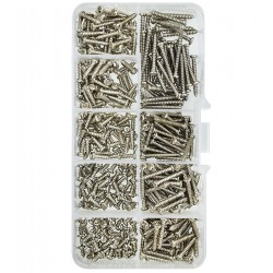 Набор никелированных шурупов PA2.6 370шт. полукр. PH