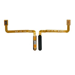 Шлейф для Samsung A245 Galaxy A24, кнопки включения, сканера отпечатка пальца (Touch ID), черный, China quality