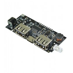 Модуль PowerBank H913-A V2.0 с ЖК индикатором, 1S, 2USB, 5V 2.1A / 5V 1A