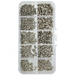 Набор никелированных винтов М2, М2.5 500шт. полукругл. PH