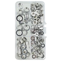 Набор алюминиевых гаек М2-М8 100шт клепальные