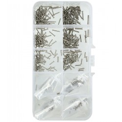 Набор никелированных винтов М1, М1.2 500шт. полукругл. PH