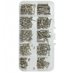 Набор никелированных шурупов KA2 400шт. потай. PH