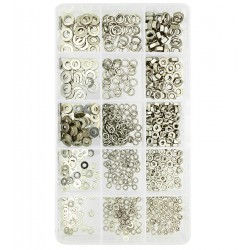 Набор никелированного крепежа М2-М5 гайка, шайба, гровер 780шт