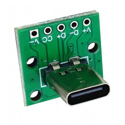 Плата печатная с разъемом USB Type-C female 5 pin vertical