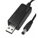 Кабель питания USB-DC от Power bank с регулируемым повышающим преобразователем от 5V до 12V, 5.5x2.1мм, универсальный