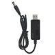 Кабель питания USB-DC от Power bank с регулируемым повышающим преобразователем от 5V до 12V, 5.5x2.1мм, универсальный