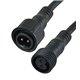 Разъемы питания водонепроницаемые M18, 2pin, IP67, (штекер+гнездо) с кабелем 2х0.75мм.кв., 20AWG, черный