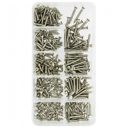 Набор никелированных шурупов KA2.6 370шт. потай. PH