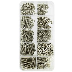 Набор никелированного крепежа М3 винт потай. PH, гайка, шайба, гровер 660шт