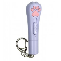 Ліхтар брелок ZK-2381L-LED+UV, лазер 4 картинки, вбудований акумулятор, USB (бузковий)