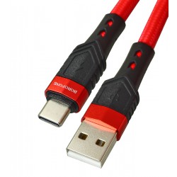 Кабель Type-C - USB, Borofone BU35, 1,2 метра, 3А, красный