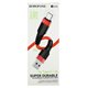 Кабель Type-C - USB, Borofone BU35, 1,2 метра, 3А, красный