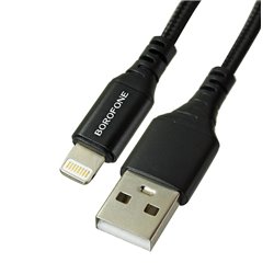 Кабель Lightning - USB, Borofone BX54, в тканевой оплетке, 1 метр, 2,4А