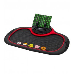 Автомобильный антискользящий коврик XO C167 Anti-skid с держателем телефона + парковка (Черно-красный)