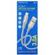 Кабель Type-C – USB, Borofone BX96, 1 м, 3 А, силіконовий, прозорий