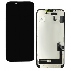 Дисплей для Apple iPhone 14, чорний, з сенсорним екраном, з рамкою, High quality, (TFT), GX-IN CELL