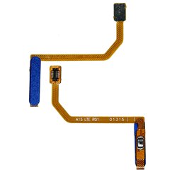 Шлейф для Samsung A155 Galaxy A15, кнопки включения, сканера отпечатка пальца (Touch ID), China Quality, синий