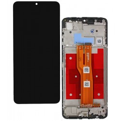 Дисплей для Samsung A075 Galaxy A07 4G, чорний, з рамкою, orig (PRC)