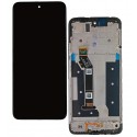 Дисплей для Motorola Moto G35, чорний, з рамкою, High Quality
