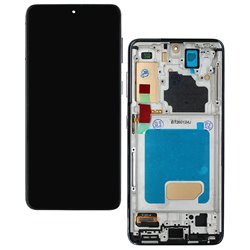 Дисплей для Samsung G990 Galaxy S21, чорний, з рамкою, China Quality (TFT)