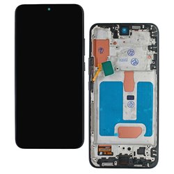 Дисплей для Samsung G906 Galaxy S22 Plus, чорний, з рамкою, China Quality (TFT)