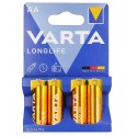 Батарейка VARTA Longlife (Alkaline), AA (LR6), 4 шт, блістер