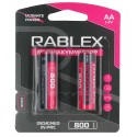 Аккумуляторная батарейка Rablex Rechargable R6 AA 800 мАч, 2 шт